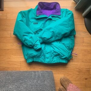 Columbia Large Teal Puffer Jacket